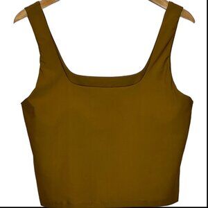 🆕Fabletics Lydia Built-In Bra Tank Dark Golden Color  Sz XL